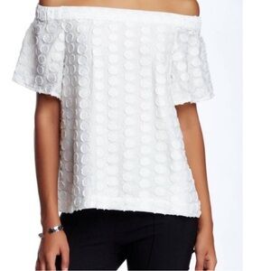 1.STATE Women's White Blouse Off the Shoulder Medium